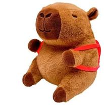 Pelúcia Capivara 20cm C/Mochilinha de Fruta CAA0121- Caa Toys Pelúcia Capivara 20cm C/Mochilinha de Fruta CAA0121- Caa Toys