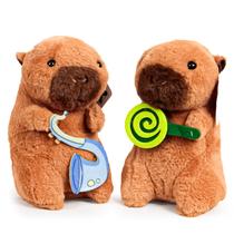 Pelúcia Capivara Fofa Brinquedo Decorativo 22 cm Macio Marrom Pequena Pelúcia Capivara Fofa Brinquedo Decorativo 22 cm Macio Marrom Pequena