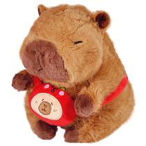 Pelúcia Capivara Macia Com Bolsinha Colorida Infantil 24 cm Lavável Para Decoração