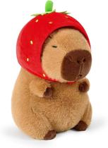 Pelúcia Capivara Sebil 25 cm com Mochila Morango