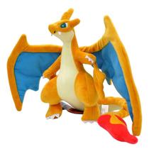 Pelúcia Charizard Amarelo 23 cm Dragão Mega Evoluído