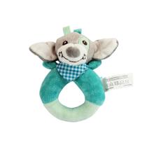 Pelúcia Chocalho Oval Cachorrinho Azul com Apito e Toque Suave Pelúcia Chocalho Oval Cachorrinho Azul com Apito e Toque Suave