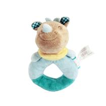 Pelúcia Chocalho Oval Rinoceronte Azul com Som Macio Pelúcia Chocalho Oval Rinoceronte Azul com Som Macio