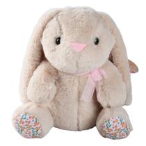 Pelúcia Coelho Brink+ 30cm Estampado Vestido Xadrez Cestinha