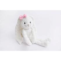 Pelúcia Coelho Laço Rosa 43cm Plush Macio Detalhes Bordados Branco Zip Pelúcia Coelho Laço Rosa 43cm Plush Macio Detalhes Bordados Branco Zip