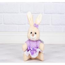 PELUCIA COELHO MINIATURA 12cm - VESTIDO COM LESE