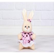 PELUCIA COELHO MINIATURA 12cm - VESTIDO COM LESE