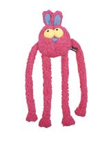 Pelúcia Coelho Puxa Puxa QMonster Rosa para cachorro