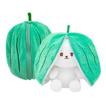 Pelúcia Coelho Verde Surpresa 2 em 1 35cm CaaToys Pelúcia Coelho Verde Surpresa 2 em 1 35cm CaaToys