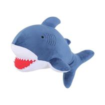 Pelúcia coleção ocean series tubarão azul tamanho 50 cm.