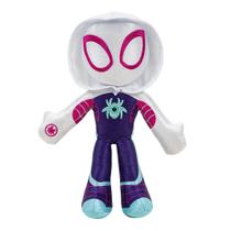 Pelúcia com Som e Luz - Ghost -Spider - Web Flash - Spidey and His Amazing Friends - 22 cm - Sunny