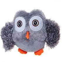 Pelúcia Coruja 13Cm Brinquedo Pets Com Apito