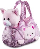 Pelúcia Cutie Handbag Gato Rosa c/ Bolsinha Multikids Pelúcia Cutie Handbag Gato Rosa c/ Bolsinha Multikids