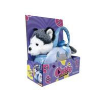 Pelúcia Cutie Handbags Husky Azul Multikids BR1713