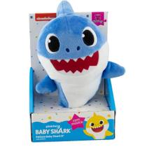 Pelúcia Daddy Shark 20cm Musical Baby Shark Brinquedo Sunny