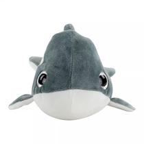 Pelúcia de Baleia Fofa com Olhos Brilhantes Cor Sortida Azul ou Cinza 22cm R3312 - BBR Toys