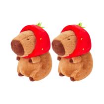 Pelúcia De Capivara Kawaii Fofa, Bicho De Pelúcia Capivara Fofo Com Bolsa De Tartaruga Com Design De