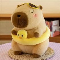Pelúcia De Capivara Pato Amarelo, Brinquedo De Pelúcia Simulação Fofa De Roupa De Praia, Animal De
