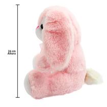 Pelúcia de Coelho com Lacinho Orelhudo Cor Sortida Rosa ou Branco R3283 - BBR Toys