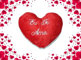 Pelúcia de Coração Dia Dos Namorados Amor 20x17cm Com faixa - Bm Ecommerce