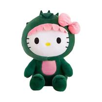 Pelúcia De Dinossauro Hello Kitty KT Cat Para Crianças, Brinquedo Criativo De Crossdressing,