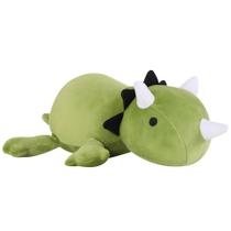 Pelúcia de dinossauro ponderada SQEQE verde 35 cm para crianças e adultos Pelúcia de dinossauro ponderada SQEQE verde 35 cm para crianças e adultos