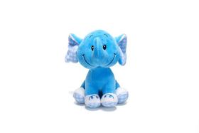 Pelúcia de Elefante Azul com Chocoalho Unik Baby