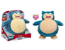 Pelucia de Luxo Pokémon Snorlax 25CM Com Som e Vibração - Snooze Action - 20 Sons e Reações - Sunny - 2784