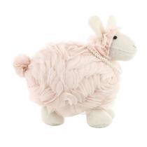 Pelucia De Páscoa Ovelha Suspiro C/ Colar De Perolas 22cm Pelucia De Páscoa Ovelha Suspiro C/ Colar De Perolas 22cm