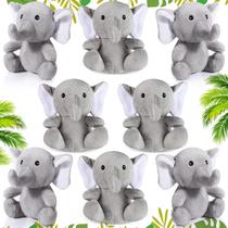 Pelúcia de pelúcia HydRen Mini Elephant, 10 cm, 8 unidades - cinza