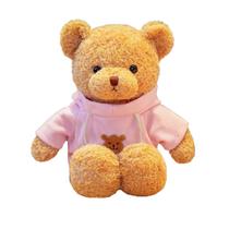 Pelúcia de pelúcia Teddy Bear BSVOME 30 cm com capuz rosa