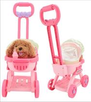 Pelúcia De Pelúcia Toy Dog Golray Marrom Pode Andar, Latir Com Carrinho Pelúcia De Pelúcia Toy Dog Golray Marrom Pode Andar, Latir Com Carrinho