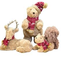 Pelúcia Decoração Árvore De Natal Animais Rena Urso Esquilo Pelúcia Decoração Árvore De Natal Animais Rena Urso Esquilo