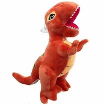 Pelúcia Dinossauro T-Rex 27 Cm Laranja Fofinho Antialérgico - BBBToys