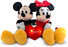 Pelúcia Disney Mickey e Minnie Dia dos Namorados BR2429