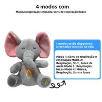 Pelúcia Elefante Calmante Para Bebês Com 4 Modos De Música, Luz E Respiração, Brinquedo Sensorial Pelúcia Elefante Calmante Para Bebês Com 4 Modos De Música, Luz E Respiração, Brinquedo Sensorial