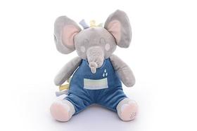 Pelucia Elefante Safari Cinza/Az. 34Cm