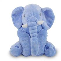 Pelúcia Elefantinho Companheiro 60CM Azul Almofada Para Bebês, Abraçar, Dormir, Brincar Presente