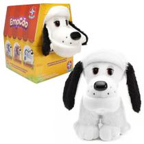 Pelucia Emocao Pet Cao Branco Cachorrinho Emocoes Estrela