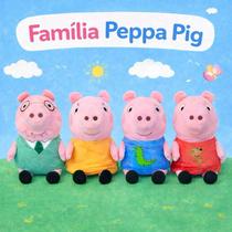 Pelúcia Família Peppa Pig 25cm Papai Pig Mamãe Pig Peppa Pig George Pig