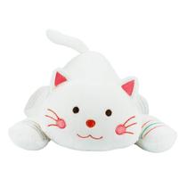 Pelúcia Gatinho Branco Deitado 30cm