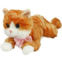 Pelucia Gatinho Deitado Laranja 25cm - Bbr3392 Bbr