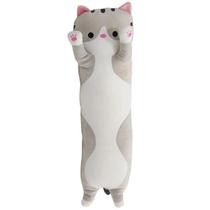 Pelucia Gato Deitado 70CM Caa TOYS Cinza CAA0060 Pelucia Gato Deitado 70CM Caa TOYS Cinza CAA0060