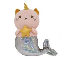 Pelúcia: Gato Sereia Amarelo 54cm