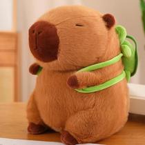 Pelúcia Gigante De Capivara Kawaii Com Chapéu De Morango, Brinquedo De Pelúcia Macio Para Presente