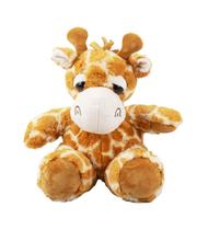 Pelúcia Girafa Laranja Sentada 30cm - Olhos de Plástico