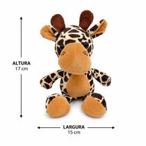 Pelúcia Girafa Macio Delicado Presente Criança Selo Inmetro 17cm VM0308