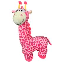 Pelúcia Girafinha Rosa Squish Pals Grande Colecionável 50cm