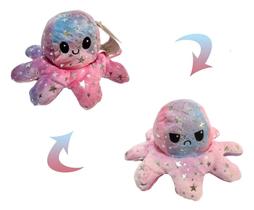 Pelucia Grande Polvo do Humor Reversivel Tie Dye - Rosa - R3186 BBR Pelucia Grande Polvo do Humor Reversivel Tie Dye - Rosa - R3186 BBR