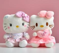 Pelúcia Hello Kitty com Coração Love Presente Fofo para Namorada, Amiga ou Criança Sanrio Original